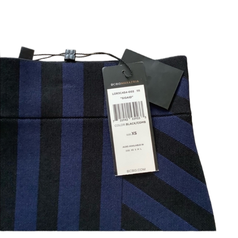 NWT! Blue & Black Pencil Mini Skirt - Picture 3 of 5
